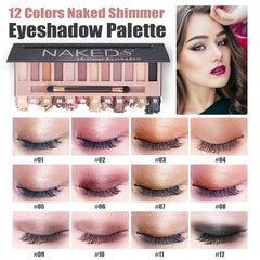 NUIBO 12-colors eyeshadow palette highlighting versatile shades for any occasion.