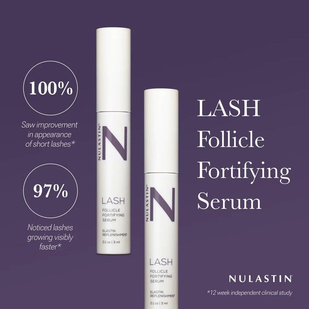 NULASTIN serum at the base of upper lashes for targeted nourishment.