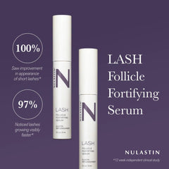 NULASTIN serum at the base of upper lashes for targeted nourishment.