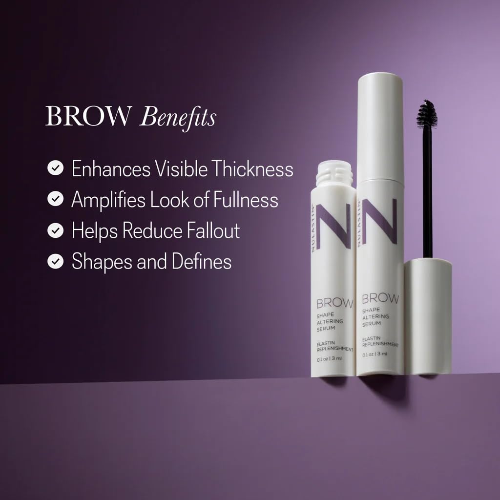 NULASTIN Brow density before-after swatch showing progress