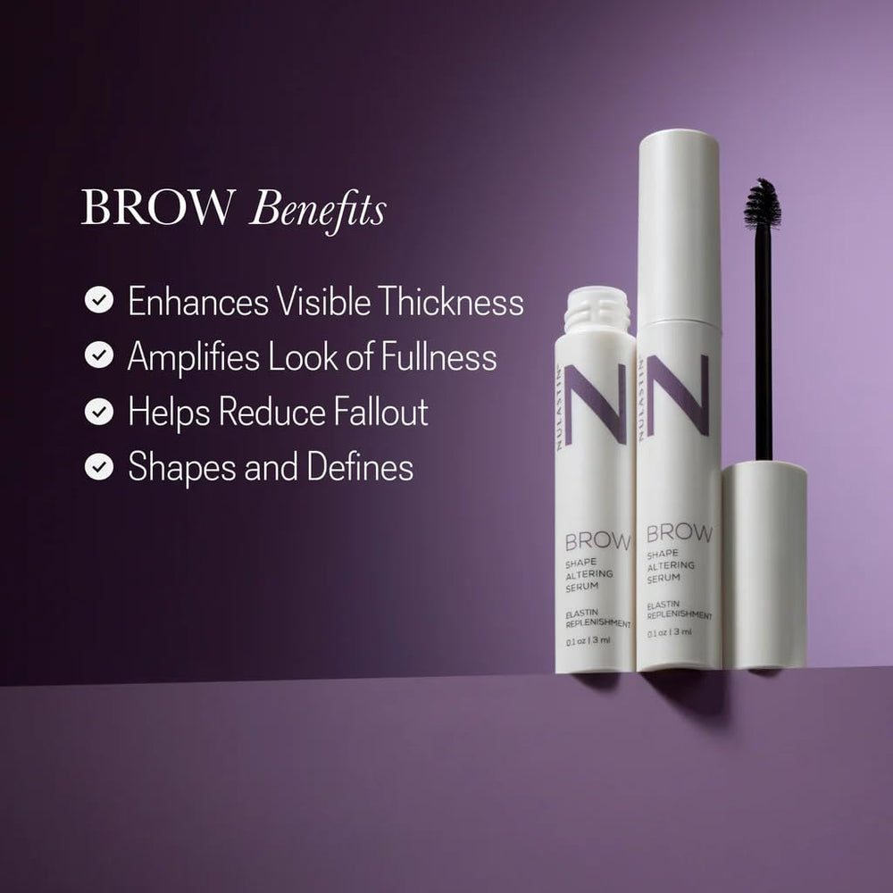 NULASTIN Brow density before-after swatch showing progress