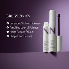 NULASTIN Brow density before-after swatch showing progress