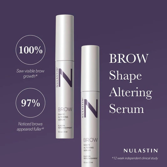 NULASTIN Brow Serum brush saturation in action for even coverage