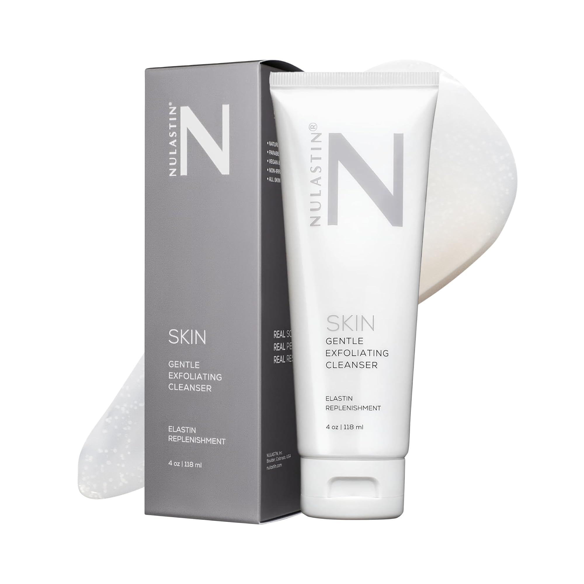 NULASTIN Gentle Exfoliating Face Wash bottle ready for daily cleansing.