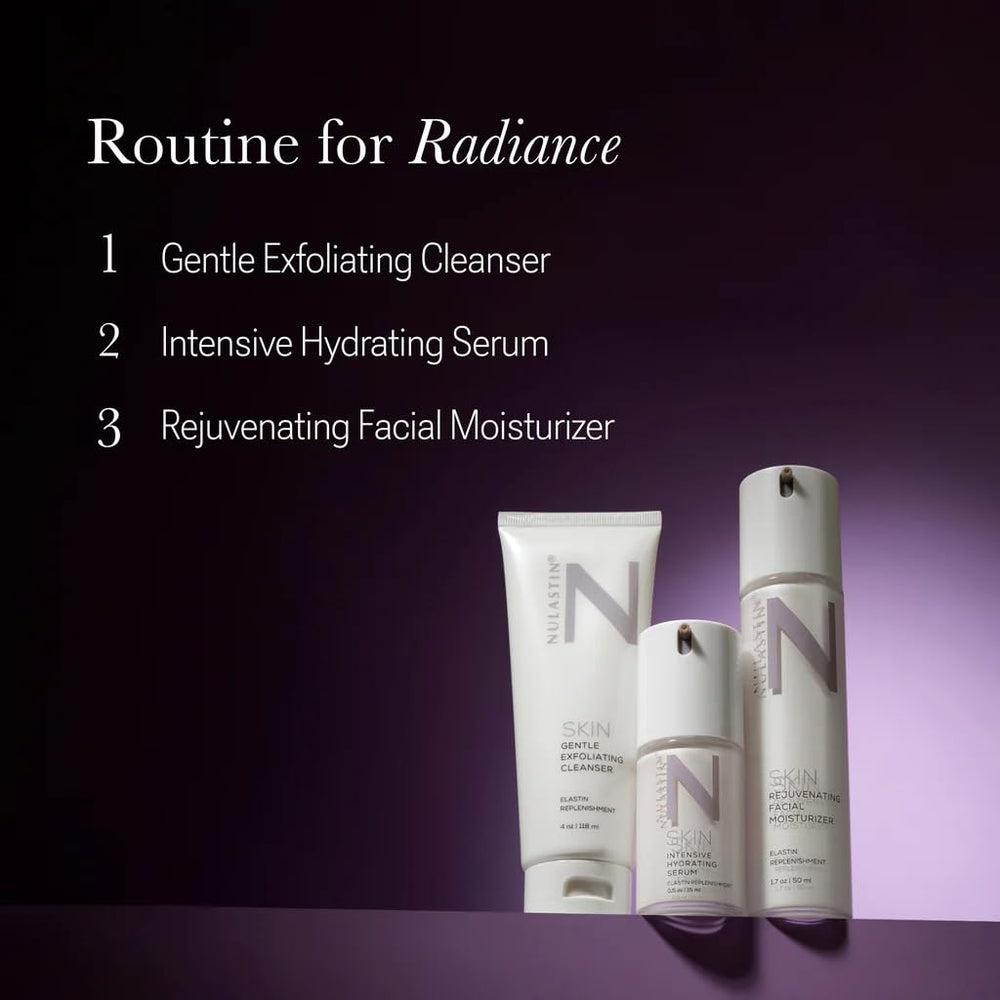Texture close-up of NULASTIN Gentle Exfoliating Face Wash for daily use.