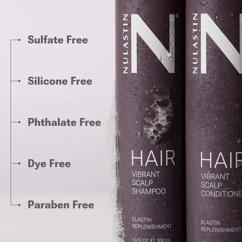 NULASTIN Vibrant Scalp Duo packaging shows coordinated wash-day routine.