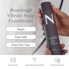 NULASTIN conditioner applied to scalp for root-to-tip nourishment and smooth feel.