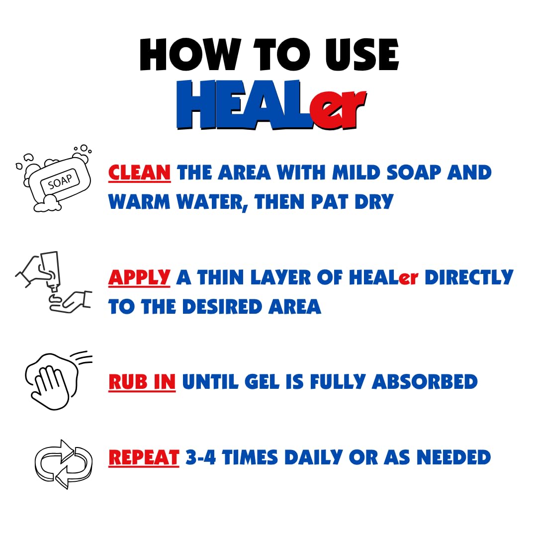 NUMBer HEALer fragrance-free gel suitable for sensitive skin.