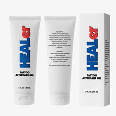 NUMBer HEALer aloe and vitamin E visible on skin.
