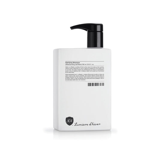 Number 4 clarifying shampoo rich lather during cleansing