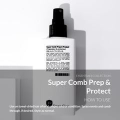 Number 4 detangler leave-in spray shown for quick post-shower combing