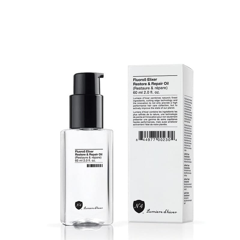 Number 4 hair oil application on strands delivering lightweight shine