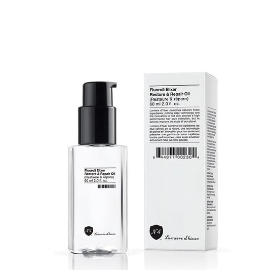 Number 4 hair oil application on strands delivering lightweight shine