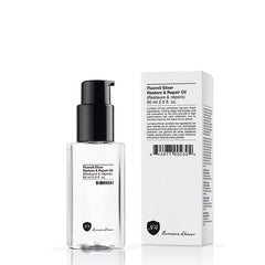 Number 4 hair oil application on strands delivering lightweight shine