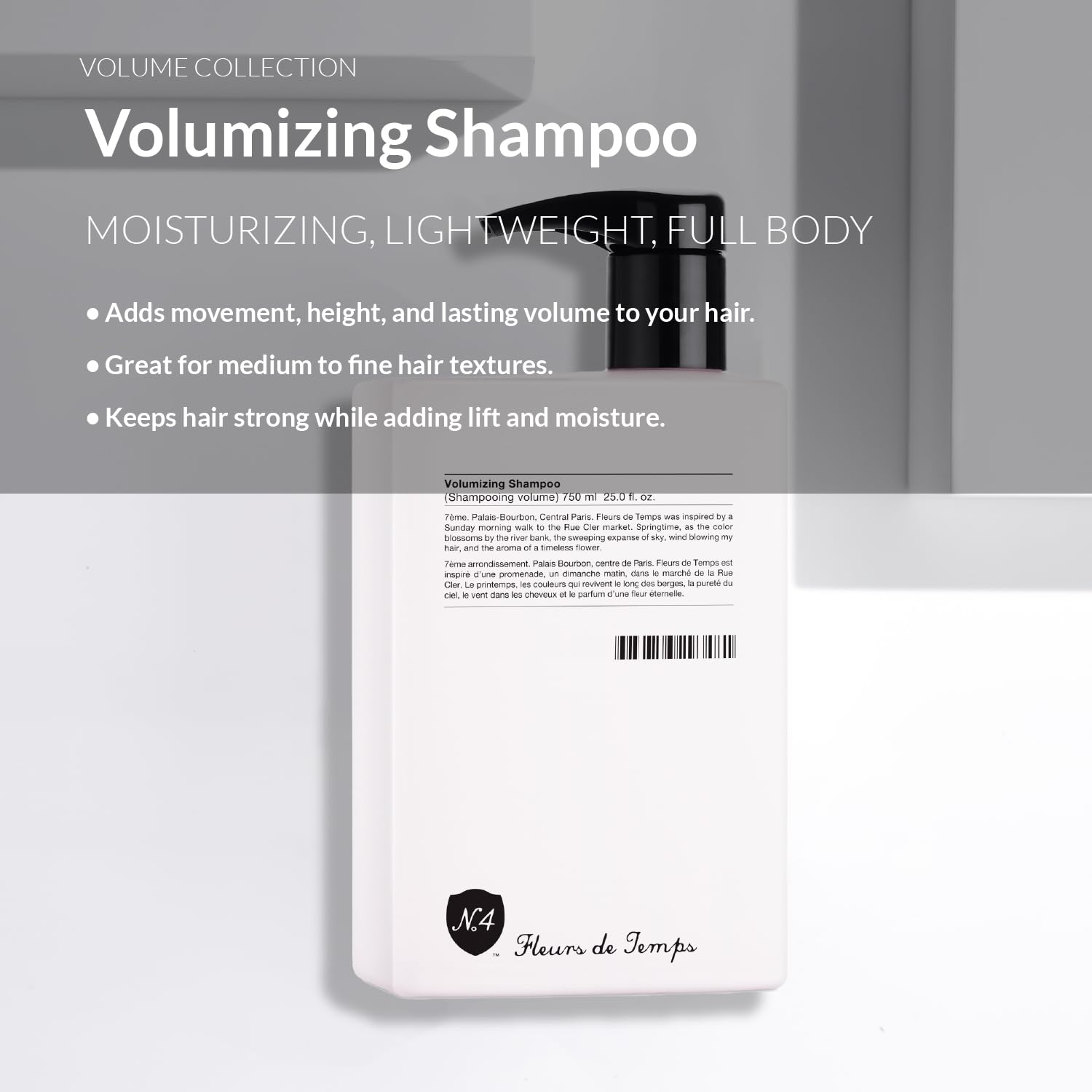Number 4 Hair Shampoo rich lather demonstrates luxurious cleansing for daily use.