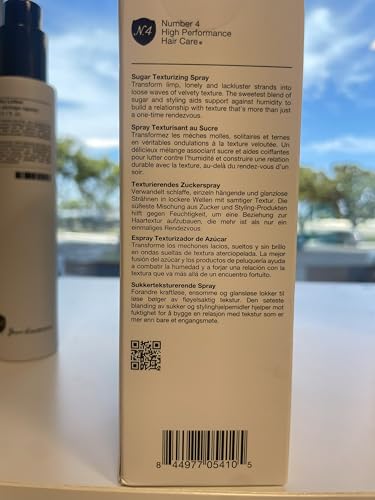 Number 4 Sugar Texture Spray on dry hair defines and refreshes style.