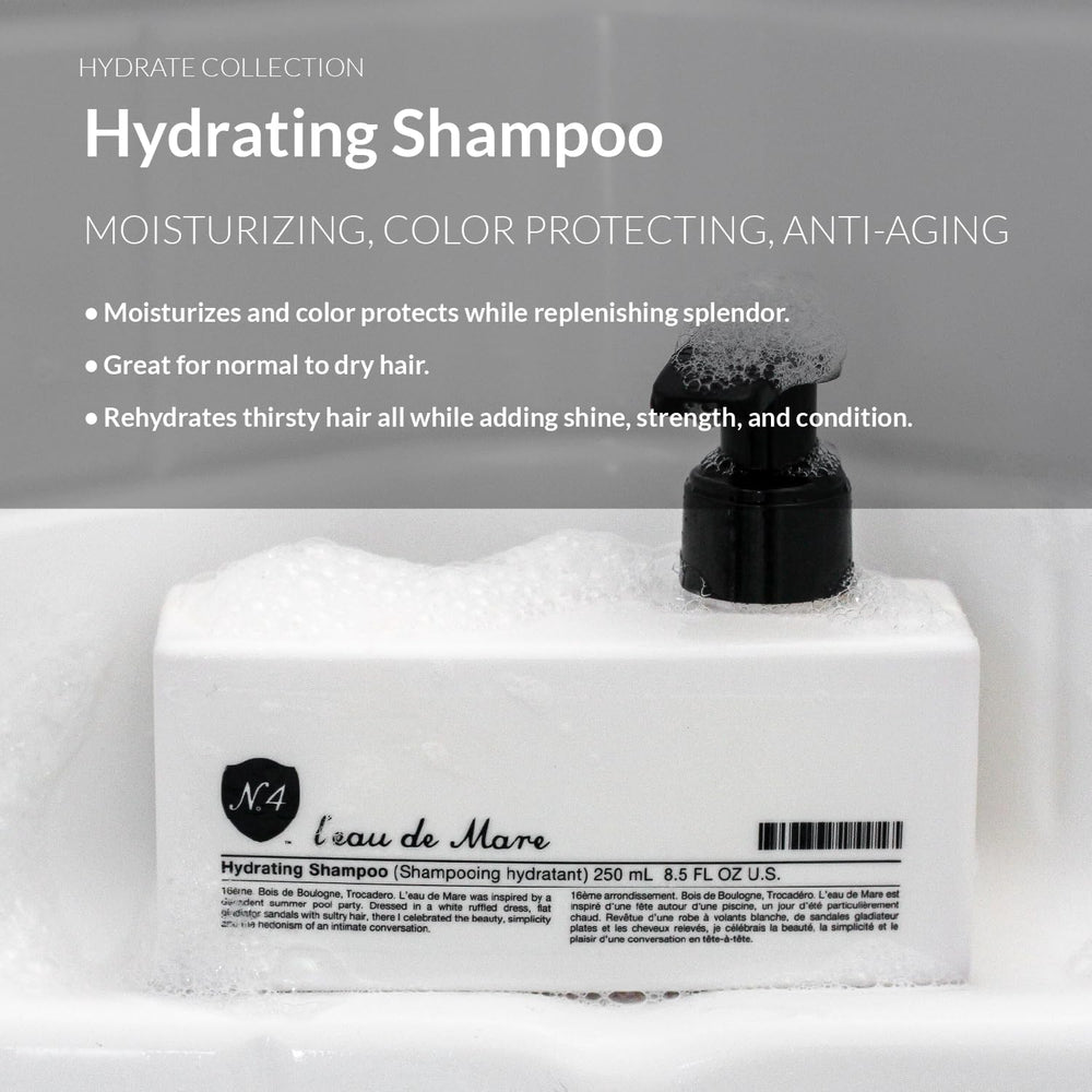 Number 4 Hydrating Shampoo color protection action demonstrates vibrant results