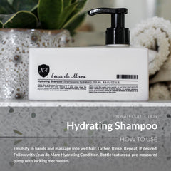 Number 4 Hydrating Shampoo scalp care scene illustrating soothing hydration