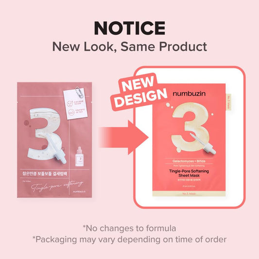 numbuzin No.3 Sheet Mask unfolds for easy, comfortable application