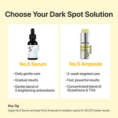 Numbuzin No.5 morning routine shot beside other skincare steps.