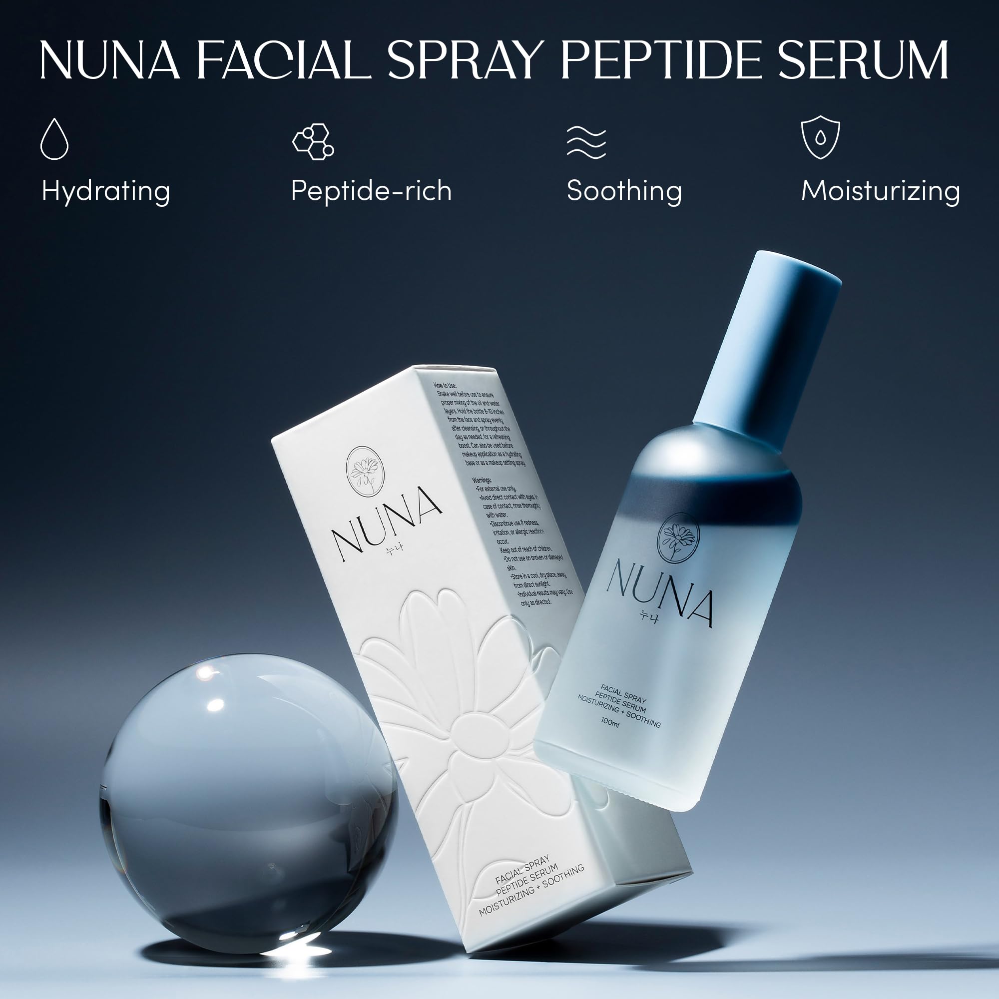 NUNA clean parabens-free blend for daily skincare rituals.