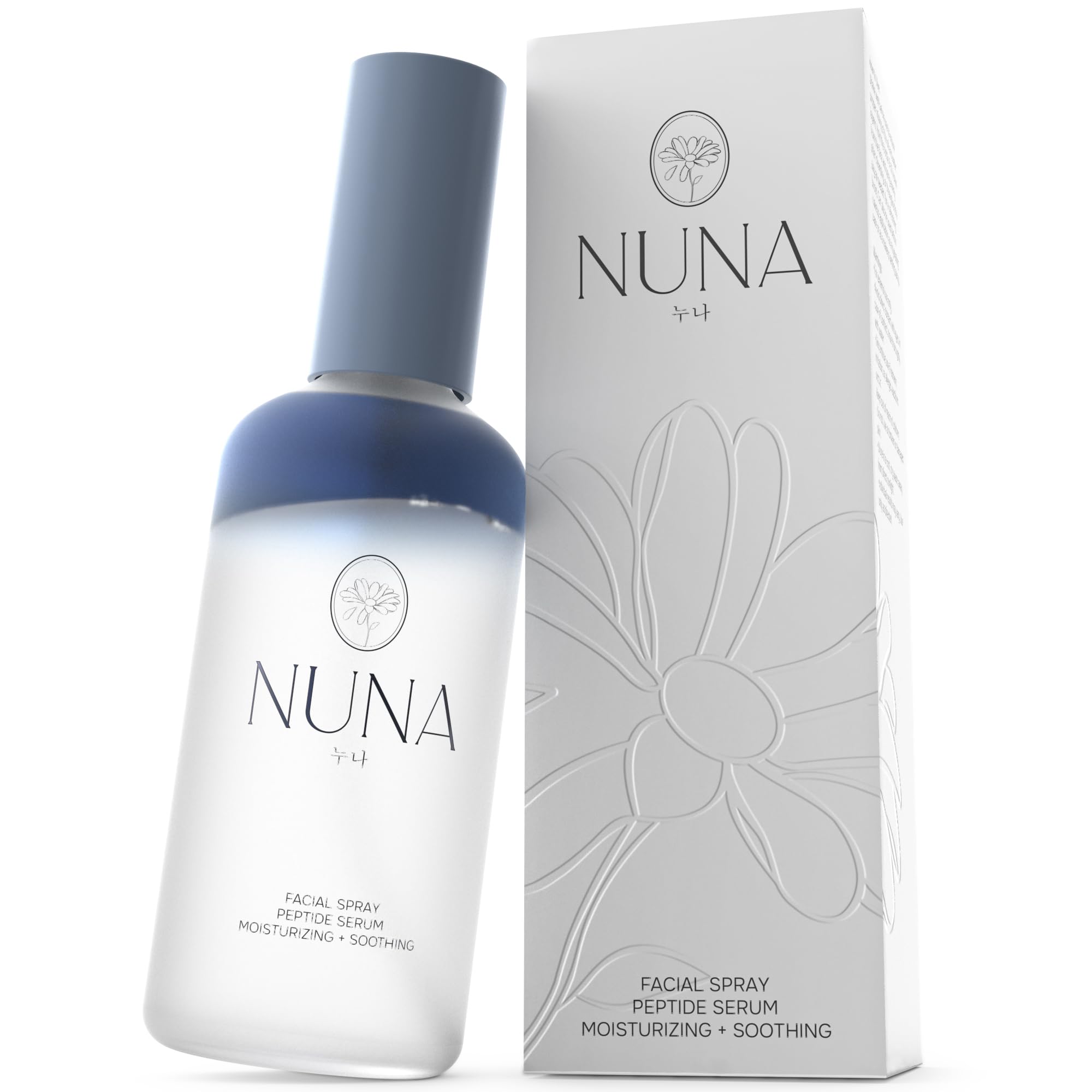 NUNA Ultra Hydrating Face Serum Spray bottle delivering weightless hydration.