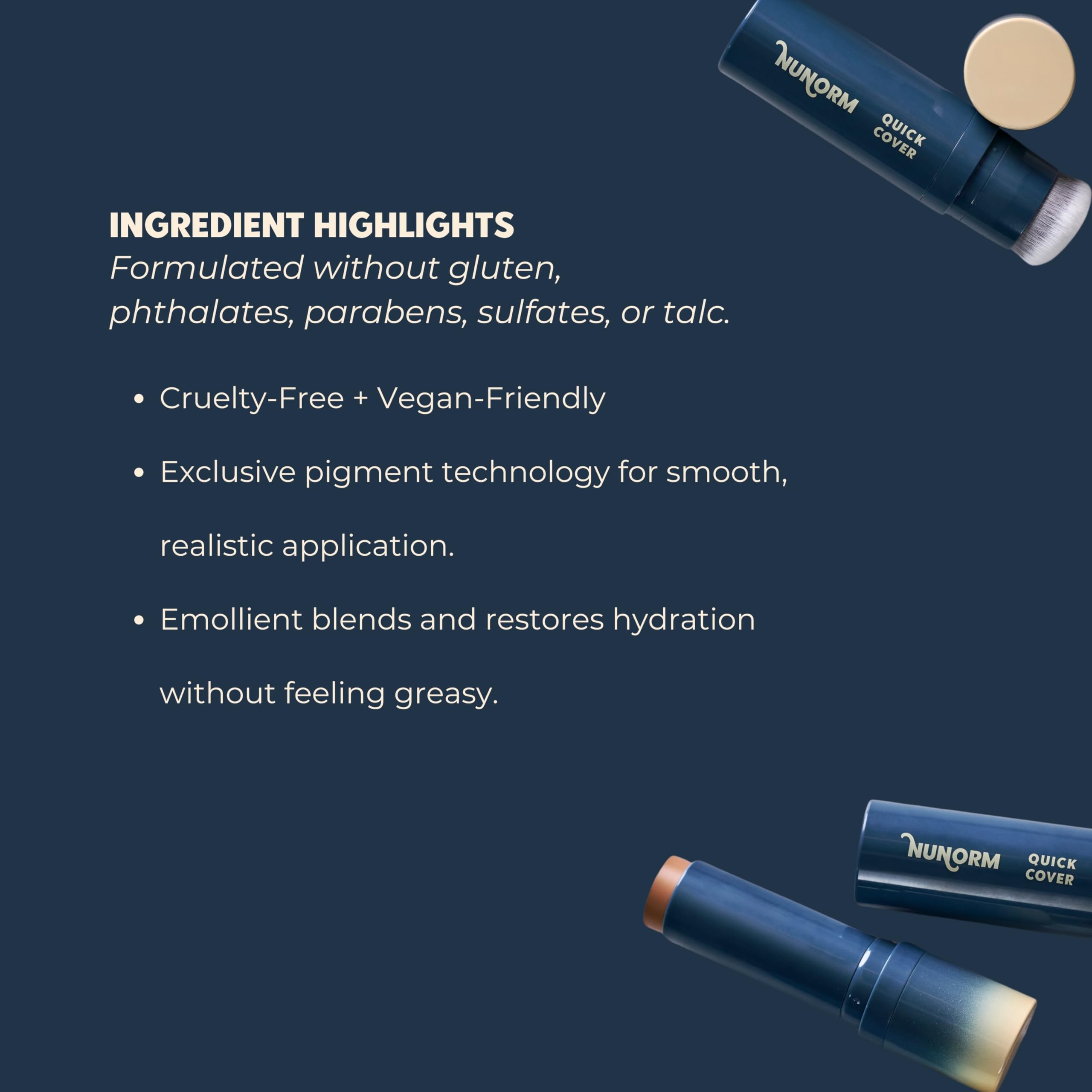 NuNorm Quick Cover Stick compact for on-the-go touch-ups.