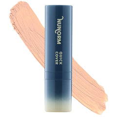 NuNorm Quick Cover Stick swatch shows natural buildable coverage.
