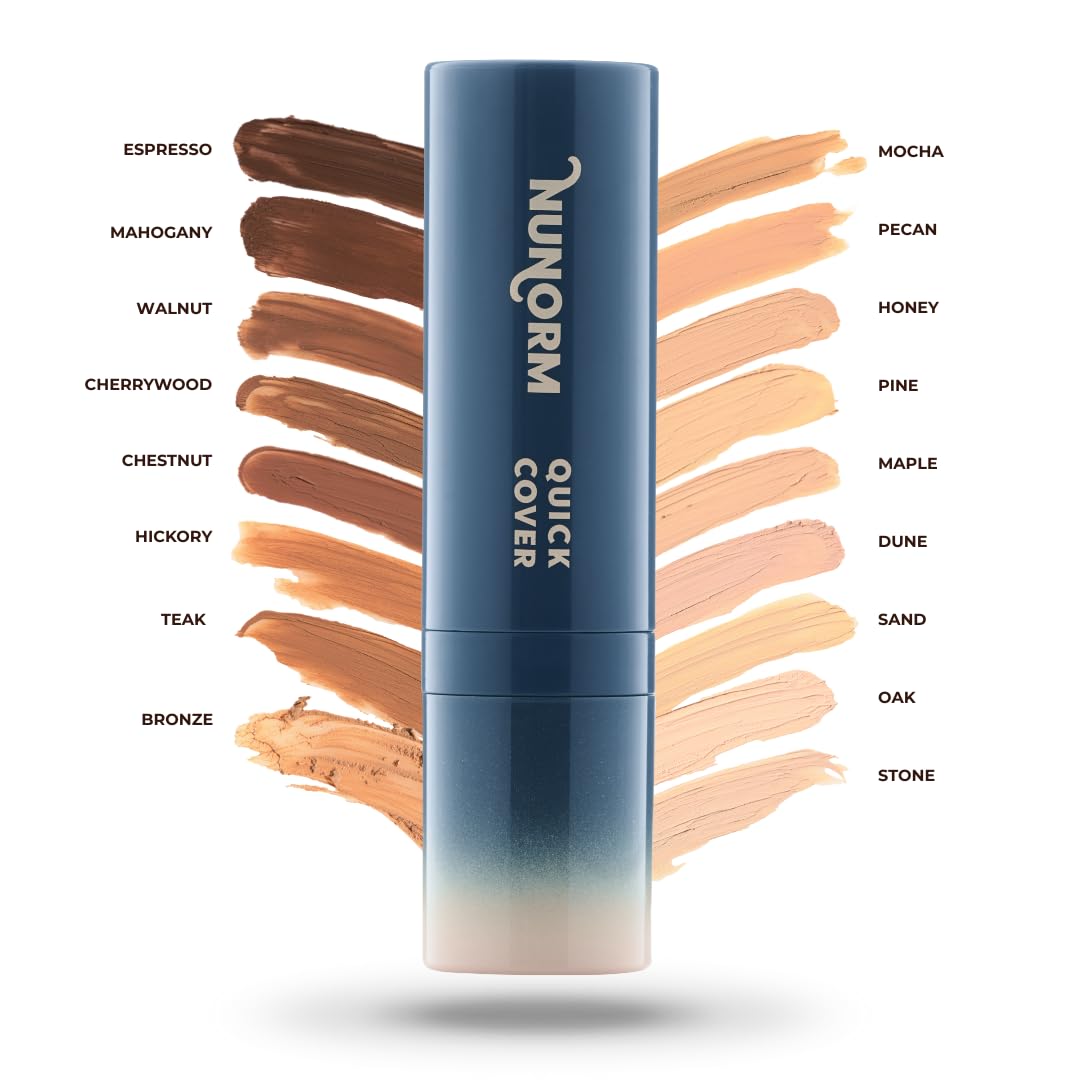 NuNorm Quick Cover Stick under-eye brightening swatch for a refreshed look.