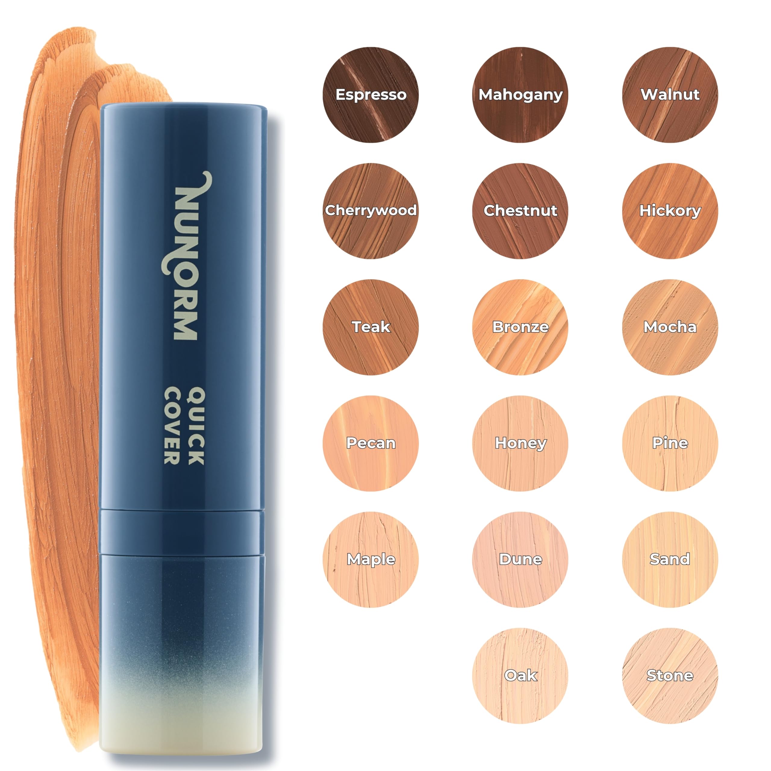 NuNorm Quick Cover Stick under-eye brightening for subtle illumination.