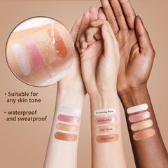 Nunuda Eyes & Cheeks Palette compact-front design highlights accessibility and durable case