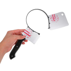 NUOBESTY knife through head headband in close view for cosplay
