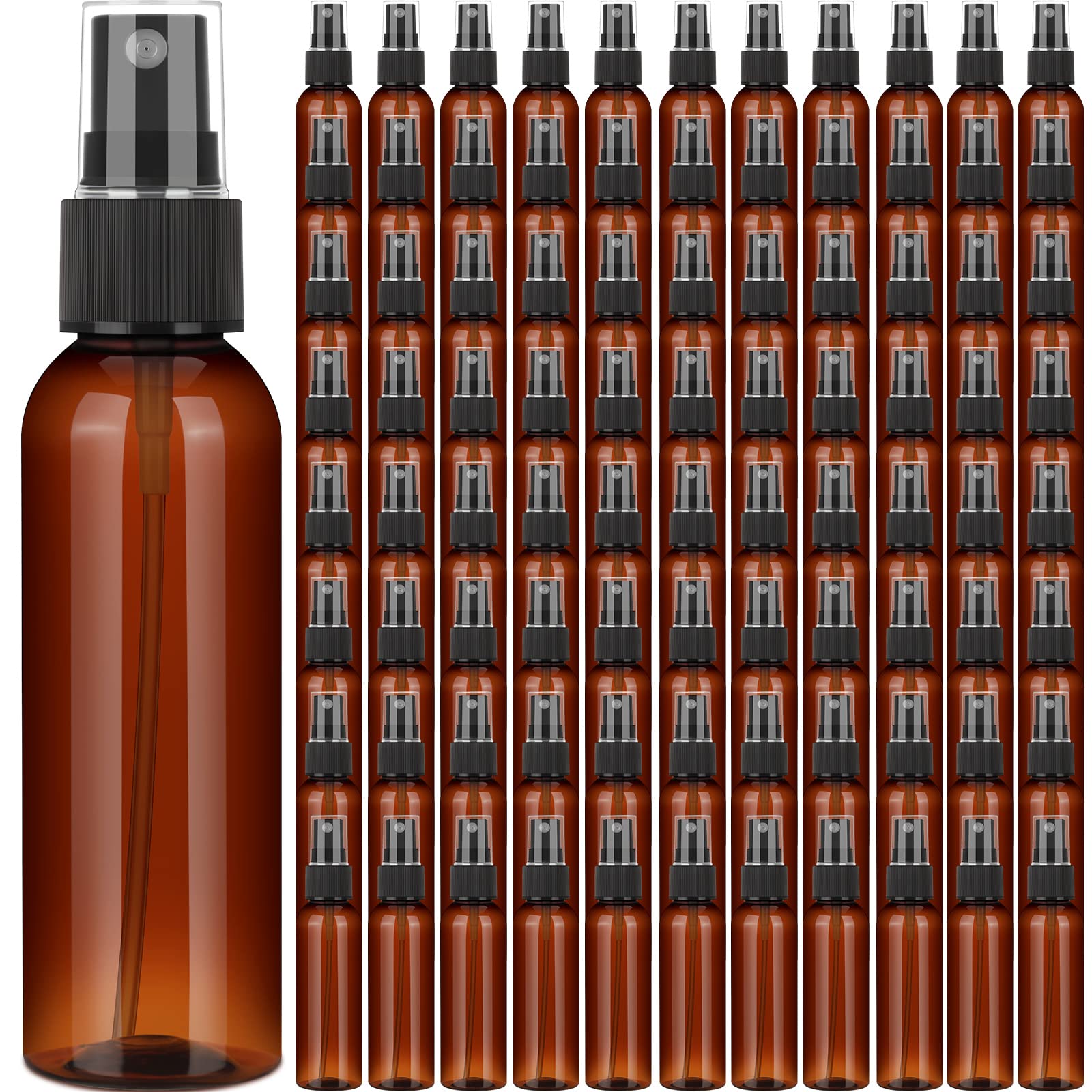 Nuogo 90 pack amber mini spray bottles for travel ready fragrance storage