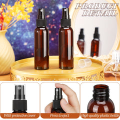 Nuogo amber travel size spray bottle is ideal for serums and toners on the go.