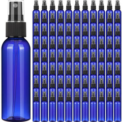 Nuogo blue 4 oz spray bottle set, ideal for travel and refilling.