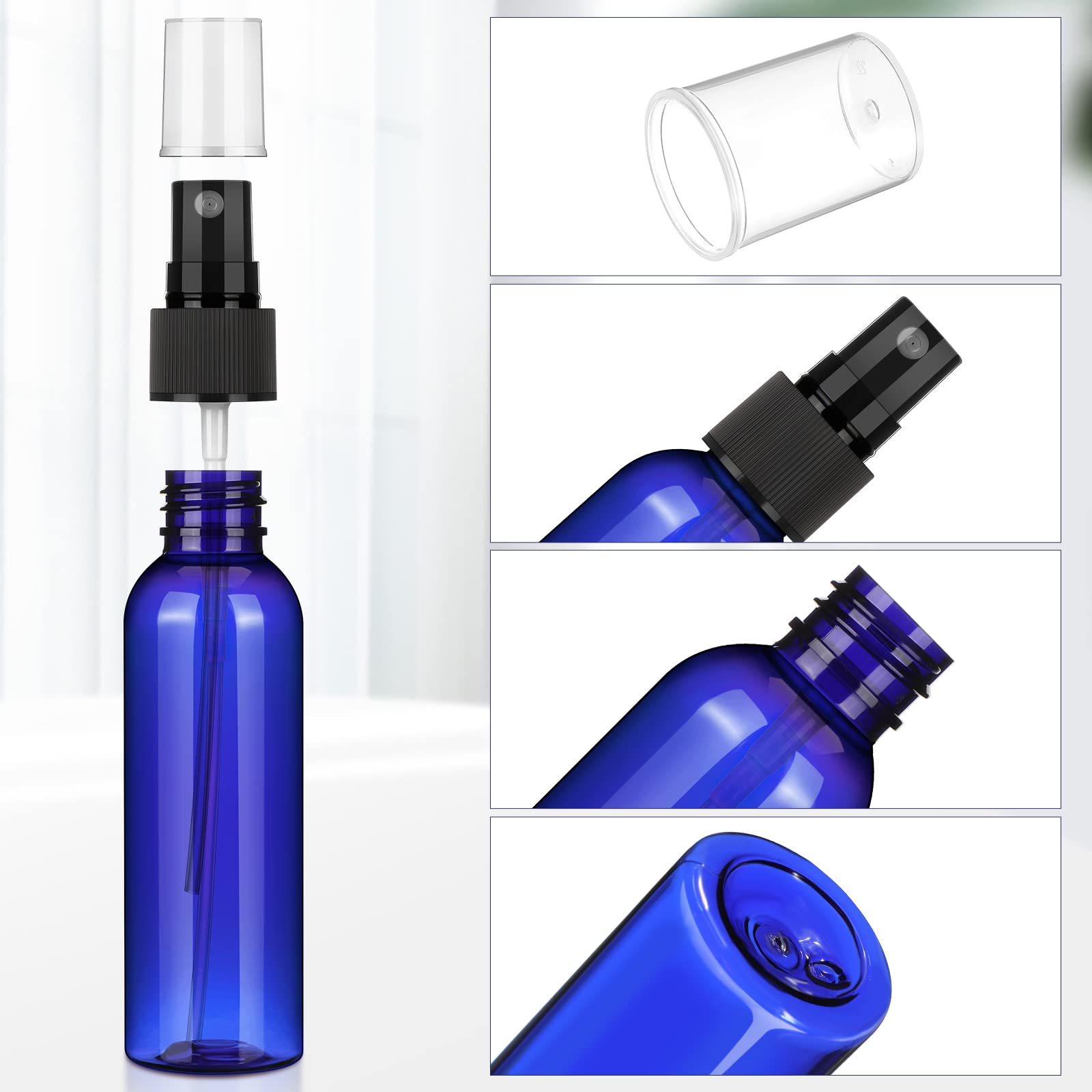 Nuogo leak-proof threaded top prevents spills during travel.