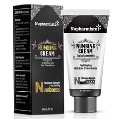 Nupharmco Numbing Cream 60ml bottle showing a compact design for skin comfort
