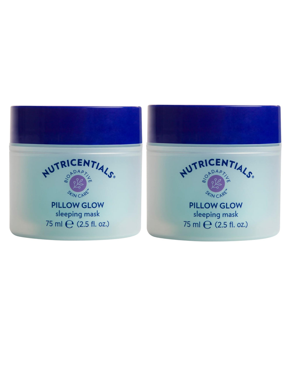 NuSkin Nutricentials Pillow Glow Sleeping Mask shown as final step in nightly routine for radiant skin.