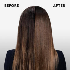 NUSPA damaged hair to healthy shine close-up suggests frizz reduction