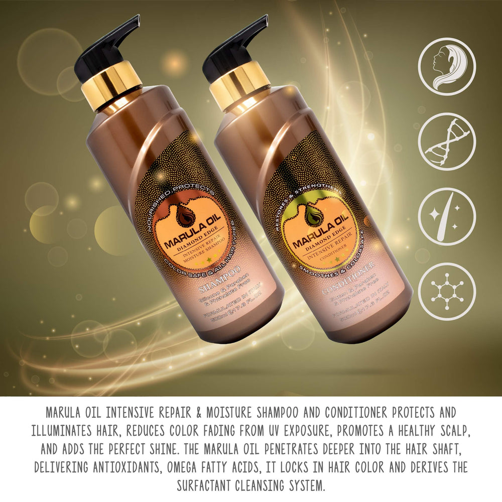 NUSPA Marula Oil Conditioner bottle demonstrates ultra-moisture for frizz-prone hair.