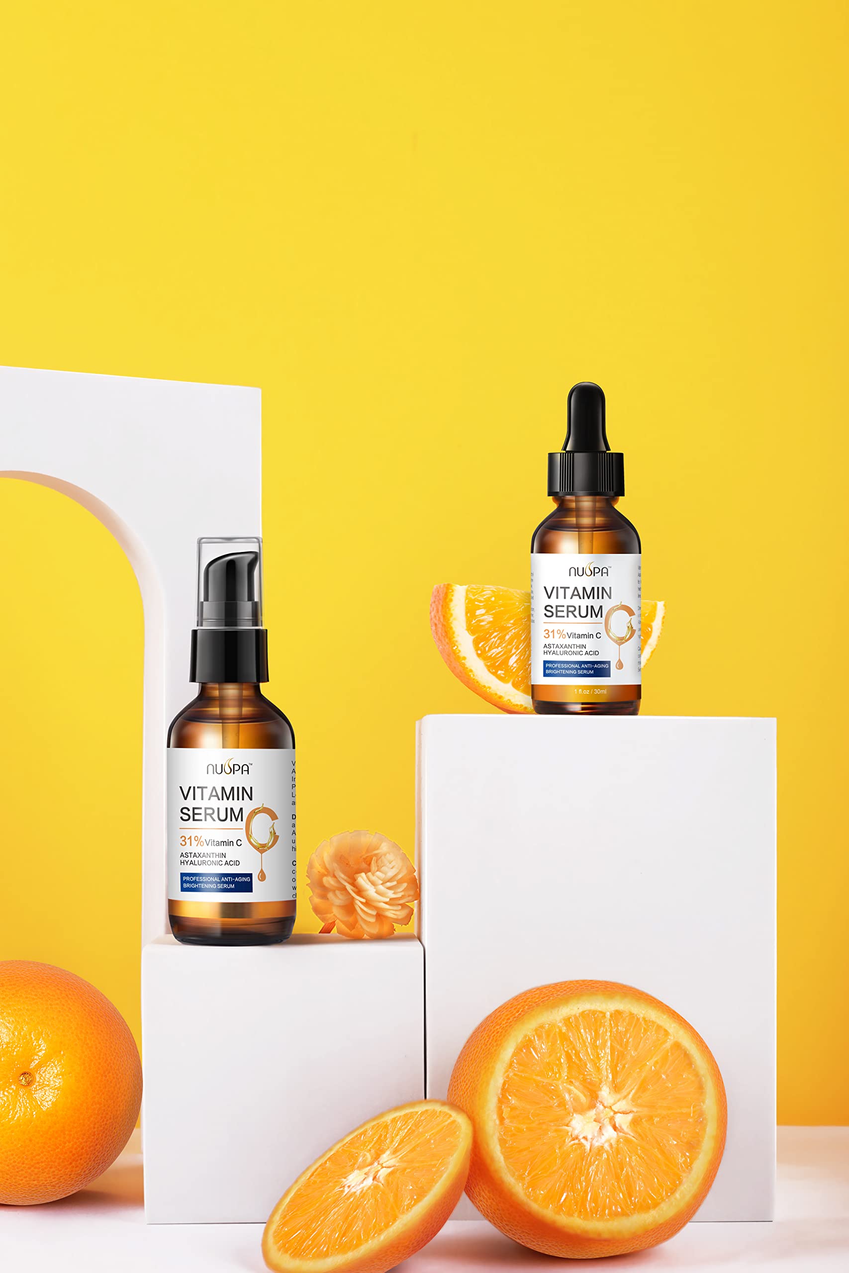 NUSPA Vitamin C Serum skin-brightening effect for more even tone.