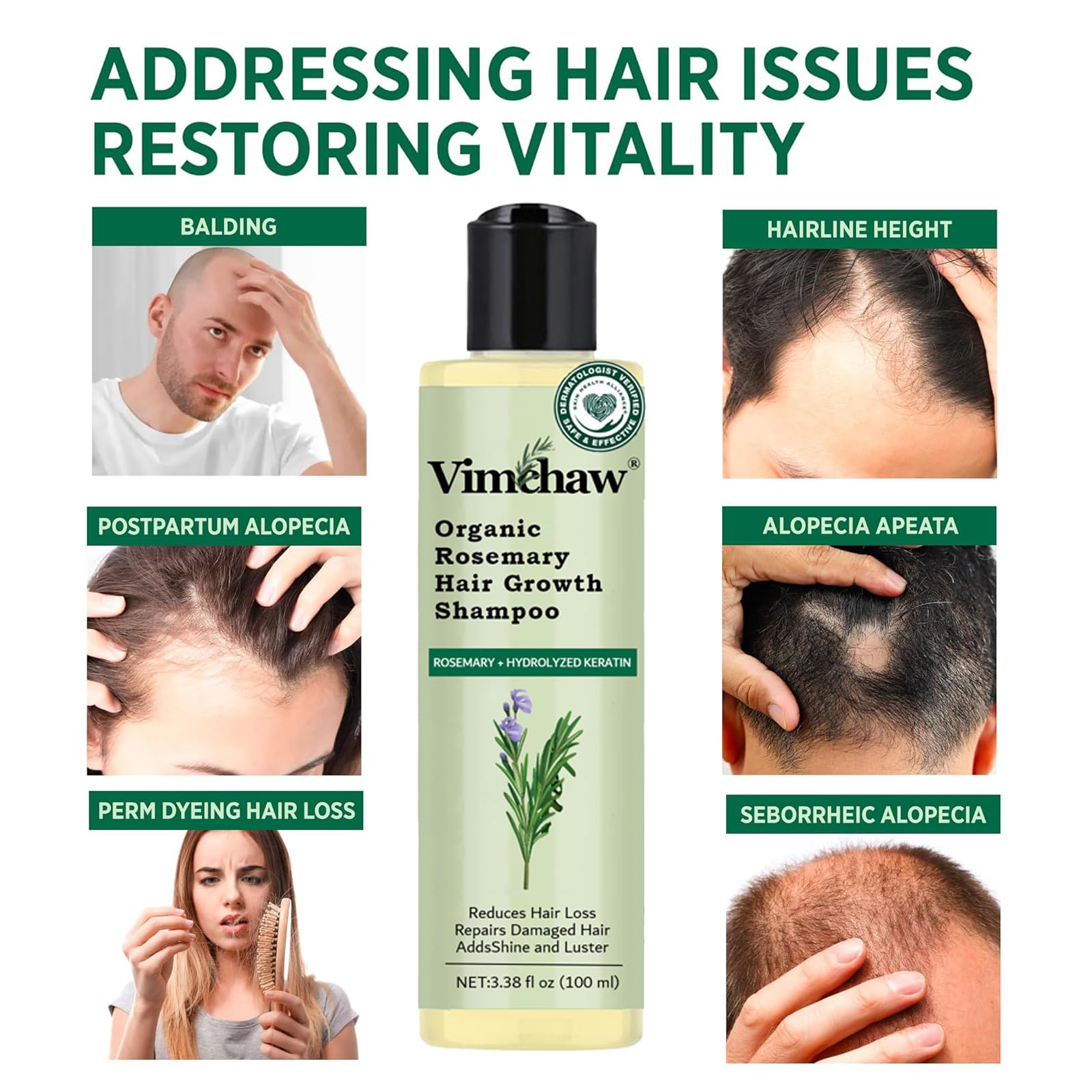 NUSQO Rosemary Scalp Balance Shampoo being massaged into the scalp scene.