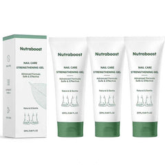 Nutraboost Nail Care Gel bottle for easy application and lasting moisture.