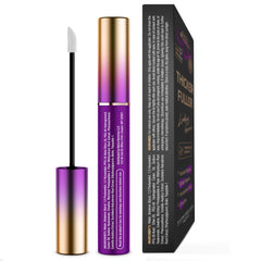 NutraHarmony Brow Serum texture close-up showing lightweight finish.