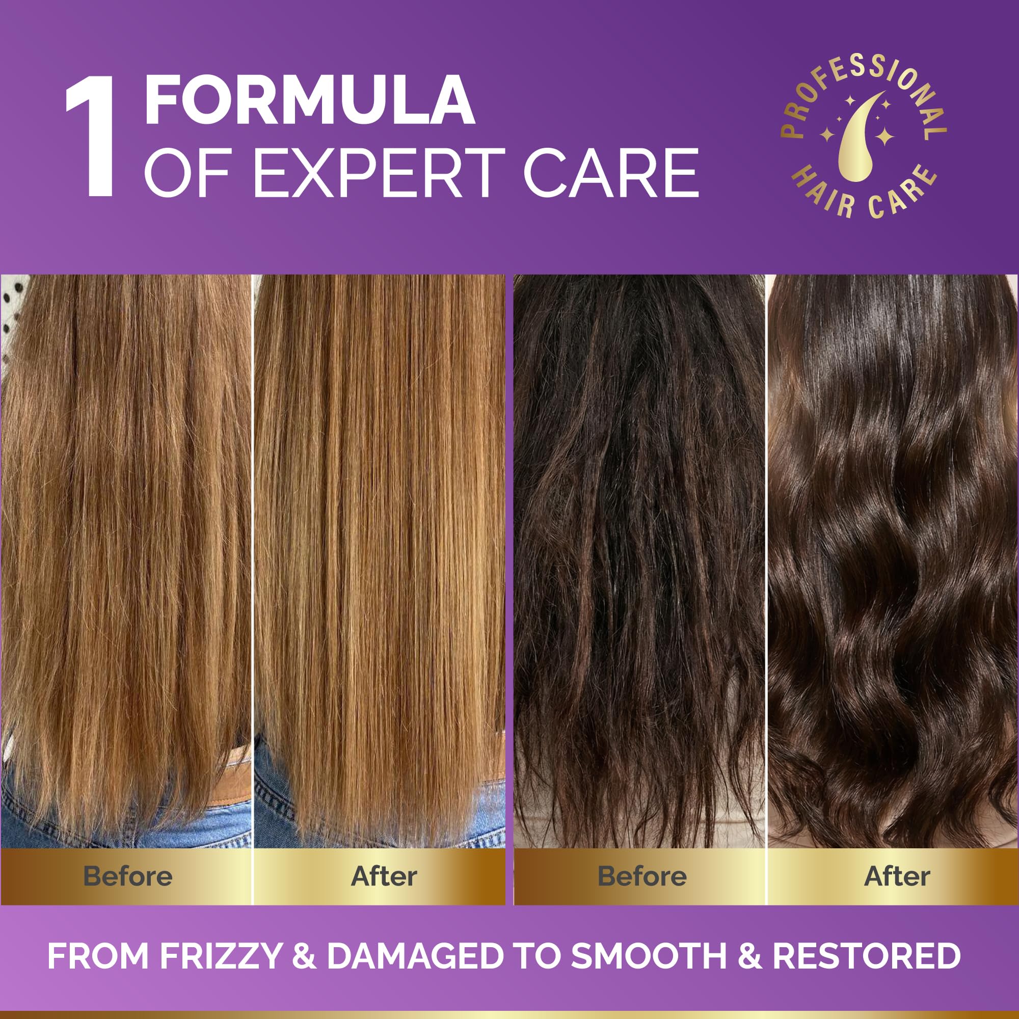 NutraHarmony Hydrating Hair Mask on hair demonstrates easy, even application for deep conditioning.