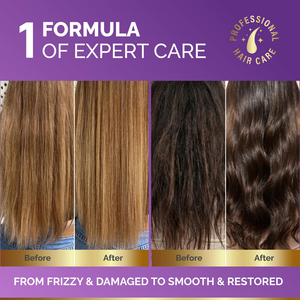 NutraHarmony Hydrating Hair Mask on hair demonstrates easy, even application for deep conditioning.