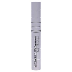 NutraLuxe MD Eyebrow Conditioner brush application demonstrates precise, fragrance-free brow treatment