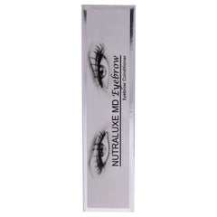 NutraLuxe MD Eyebrow Conditioner packaging label indicates fragrance-free and alcohol-free formula