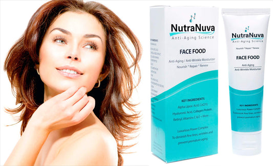 NutraNuva eye cream tube for reduced puffiness and brightening around eyes
