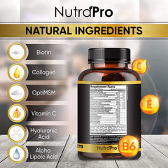 Beard growth support from NutraPro vitamins for balanced facial hair.